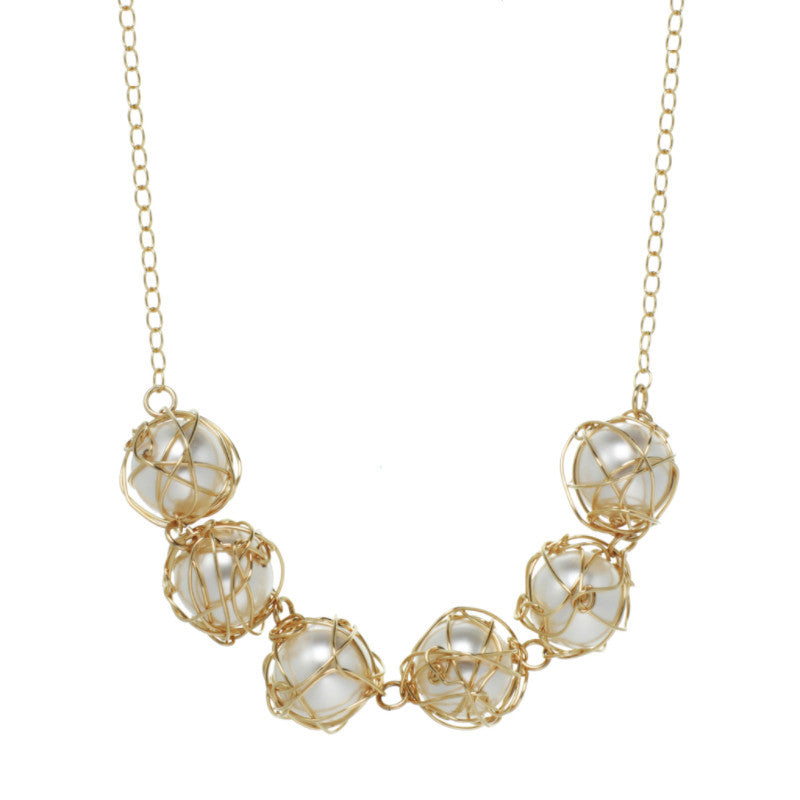 Multi-Wrapped Pearl Necklace