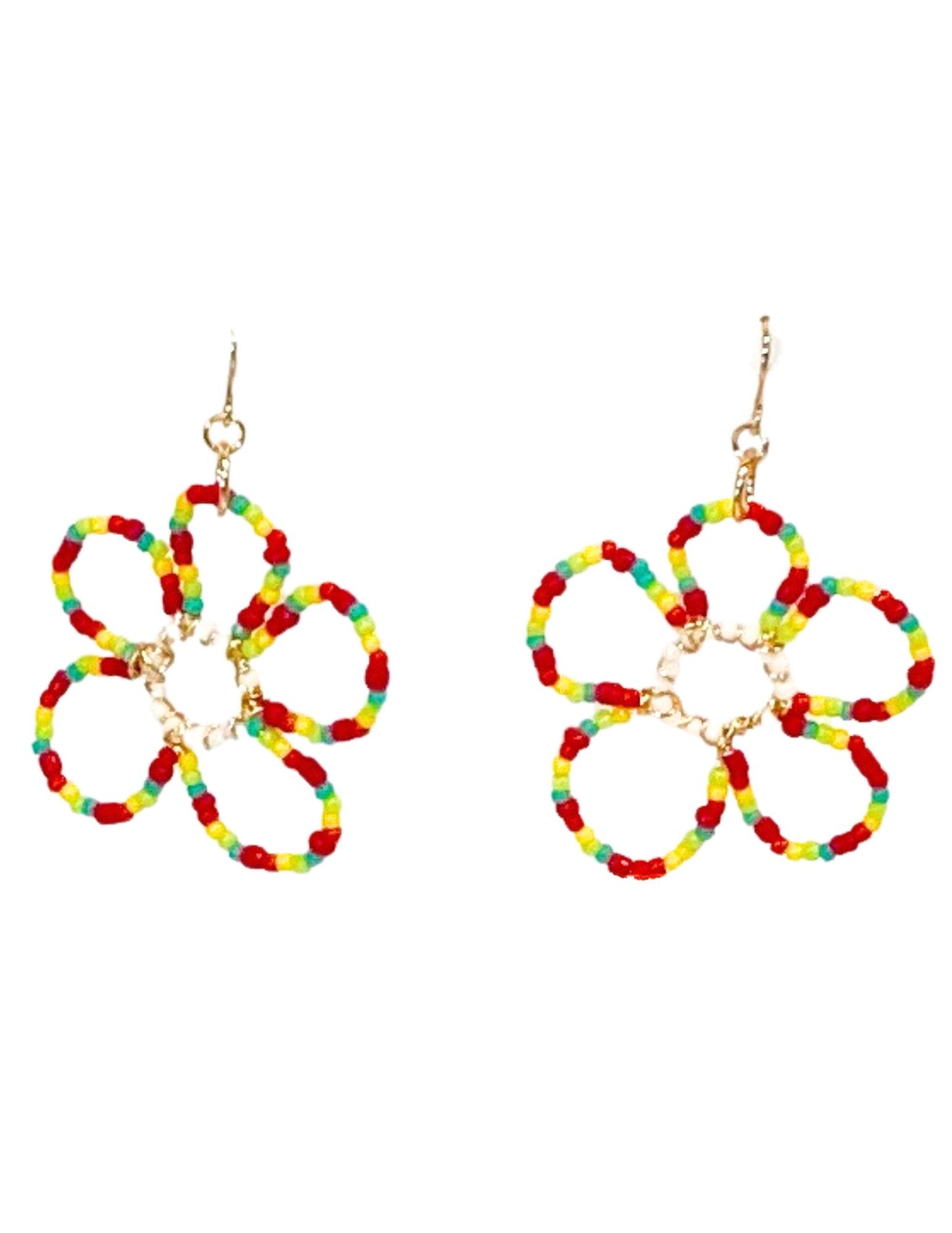 Beaded Flower Earrings